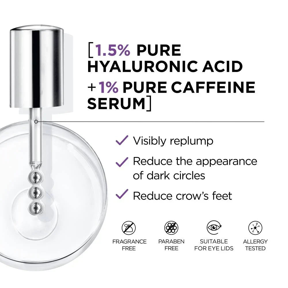 L'Oreal Paris Revitalift Derm Intensives® 2.5% Hyaluronic Acid + Caffeine Eye Serum 20ml - Buy Online in Pakistan at Cosmia.pk