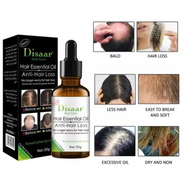 DISAAR 2 In 1 Hair Growth Essential Oil & Anti-Hair Loss Shampoo - Buy Online in Pakistan at Cosmia.pk