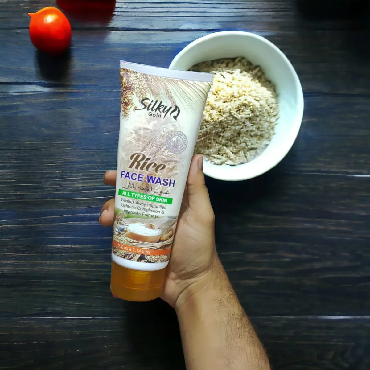 Silky Gold Rice Face Wash - 200ml - Buy Online in Pakistan at Cosmia.pk