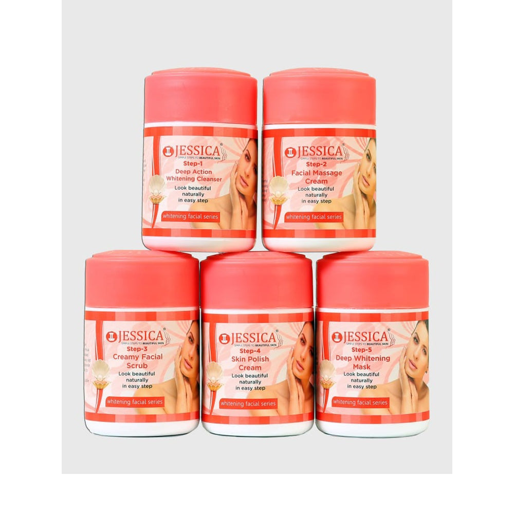 Jessica Whitening Facial Series Kit (Pack of 5) 250ml Each - Buy Online in Pakistan at Cosmia.pk