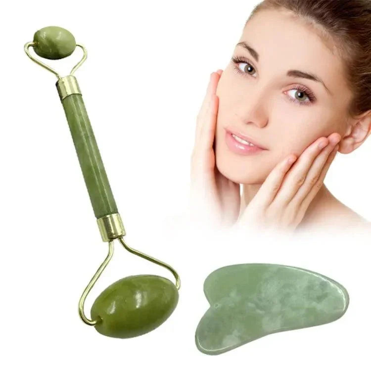 2 In 1 Jade Roller & Gua Sha Set - Buy Online in Pakistan at Cosmia.pk