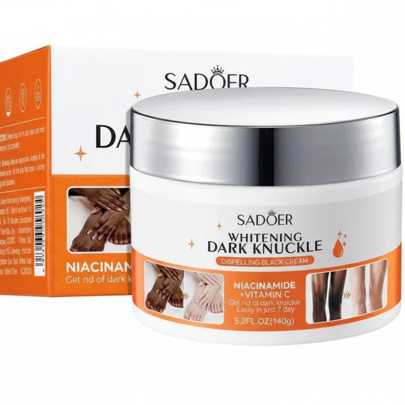 Sadoer 7 Days Whitening Dark Knuckle Cream 140g - jar and box