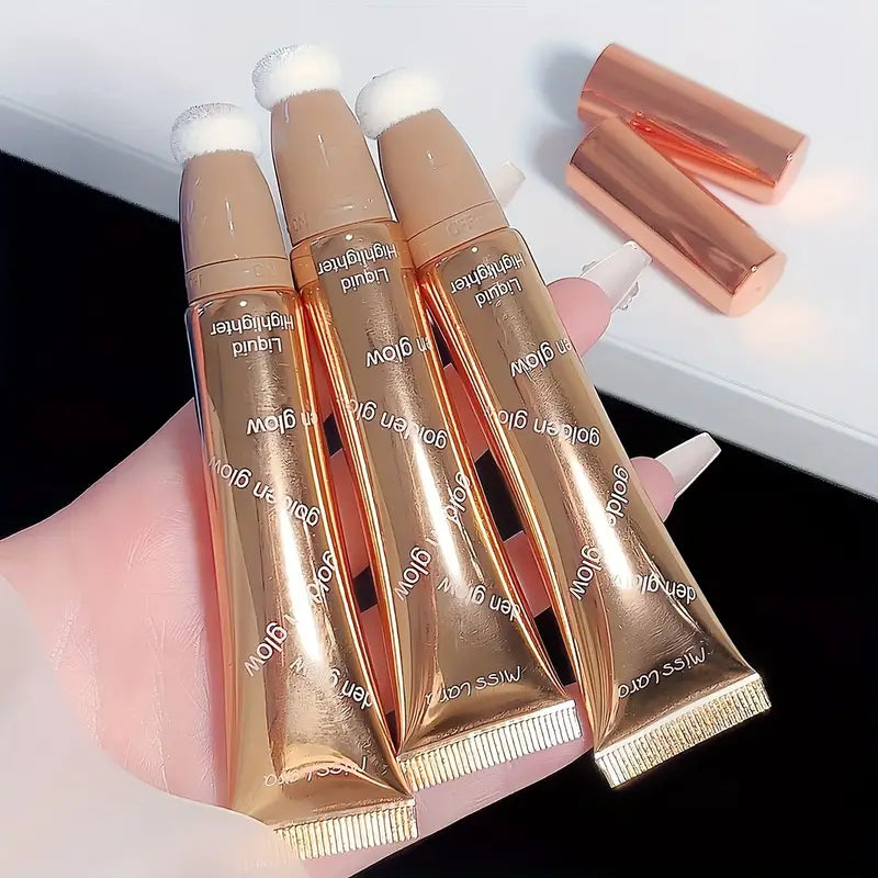 Miss Lara Golden Glow Liquid Highlighter With Puff - Each - Buy Online in Pakistan at Cosmia.pk