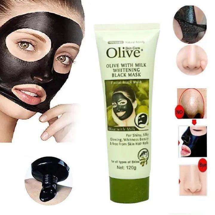 Olive with Milk Whitening Facial Black Charcoal Mask - 120g - Buy Online in Pakistan at Cosmia.pk