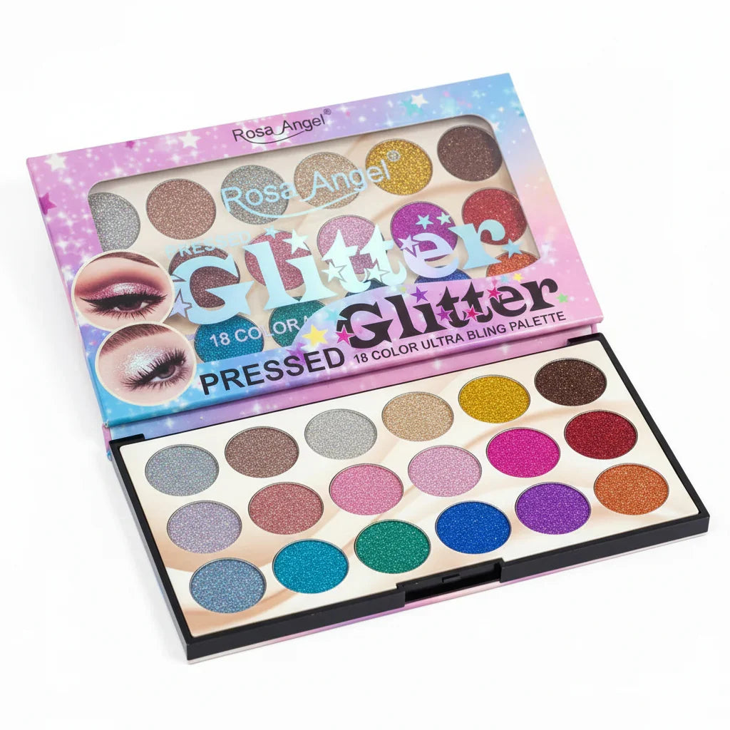 18 Colors Ultra Rosa Angel Eyeshadow Glitter Palette - Buy Online in Pakistan at Cosmia.pk