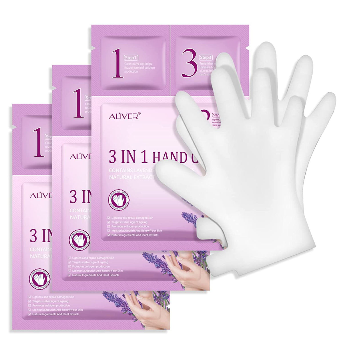 3-in-1 hand mask glove treatment set