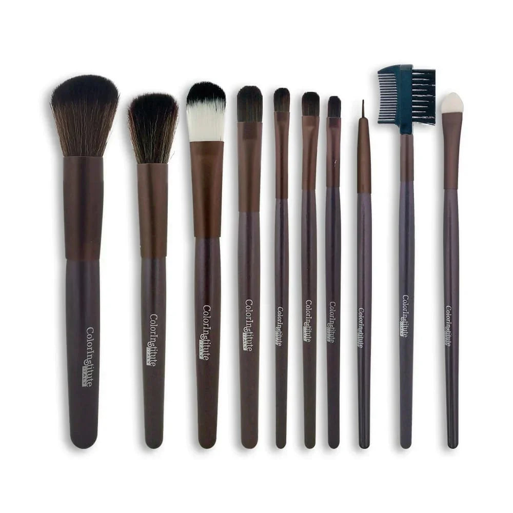 Color Institute 10 Piece Leather Brush set - Buy Online in Pakistan at Cosmia.pk