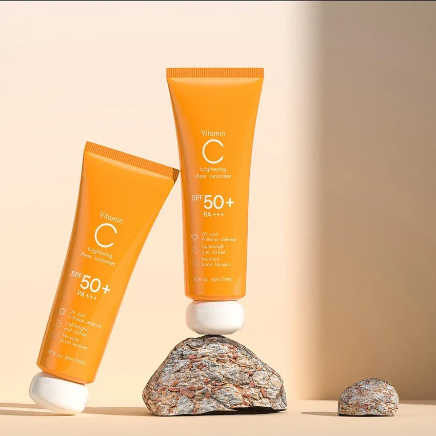 Me-on Vitamin C Brightening Sheer Sunscreen SPF 50 ( 100g ) - Buy Online in Pakistan at Cosmia.pk
