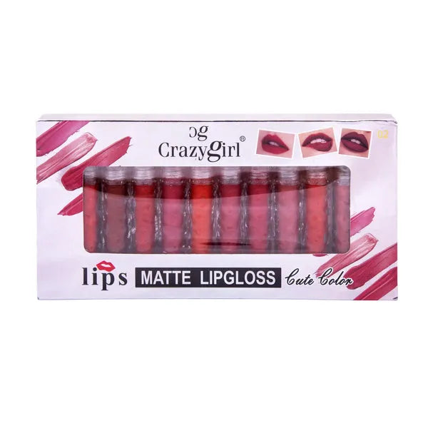 Crazy Girl Matte LipGloss Set of 12Pcs - Buy Online in Pakistan at Cosmia.pk