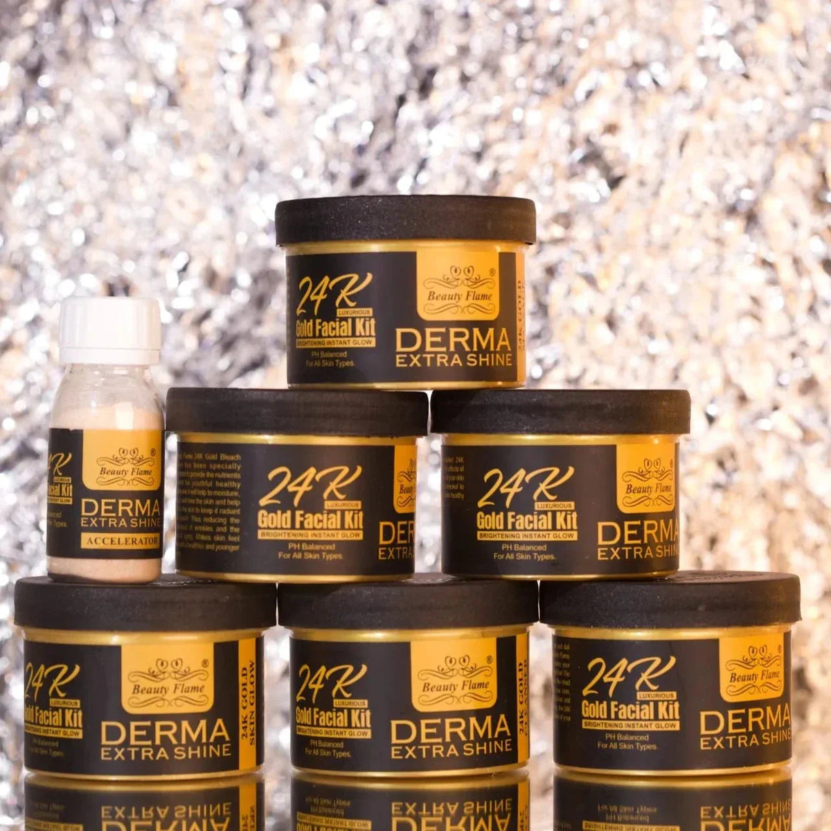 Derma Extra Shine 24k Gold Facial 6 Step Kit - Buy Online in Pakistan at Cosmia.pk