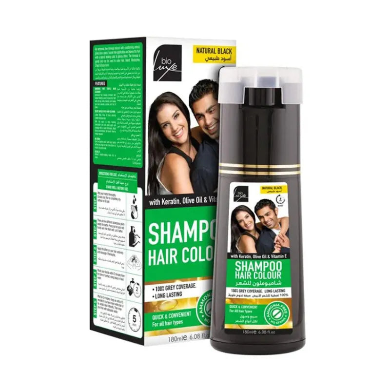 Bioluxe Hair Black Color Shampoo - 180ml - Buy Online in Pakistan at Cosmia.pk