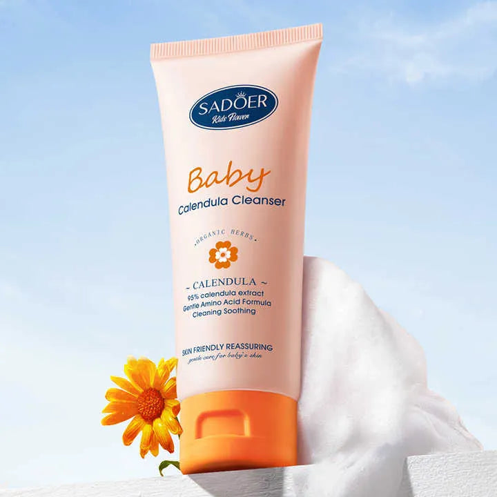 SADOER Baby Calendula Amino Acid Gentle Soothing Cleanser For Baby Face Foam Cleanser - Buy Online in Pakistan at Cosmia.pk