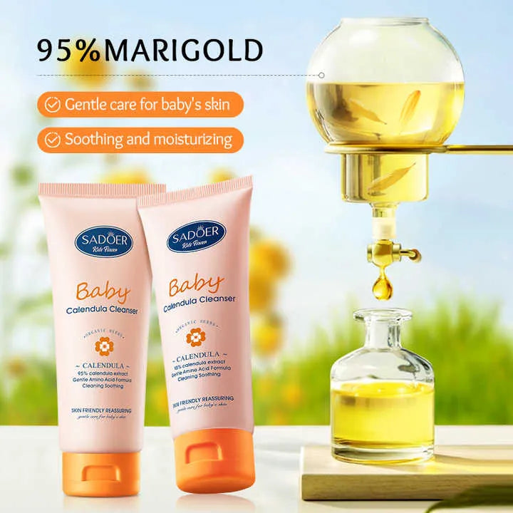 SADOER Baby Calendula Amino Acid Gentle Soothing Cleanser For Baby Face Foam Cleanser - Buy Online in Pakistan at Cosmia.pk