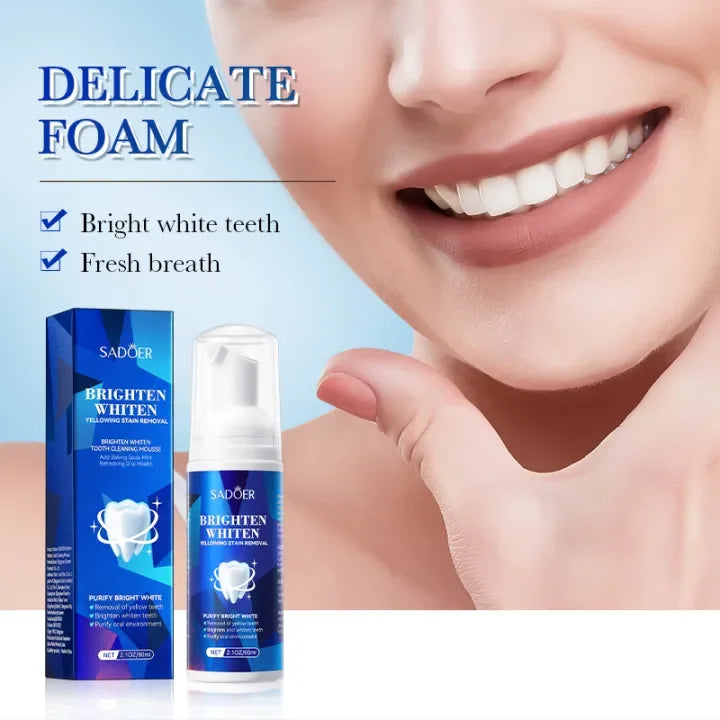SADOER Brighten Whiten Tooth Cleaning Mousse - 60ml - Buy Online in Pakistan at Cosmia.pk
