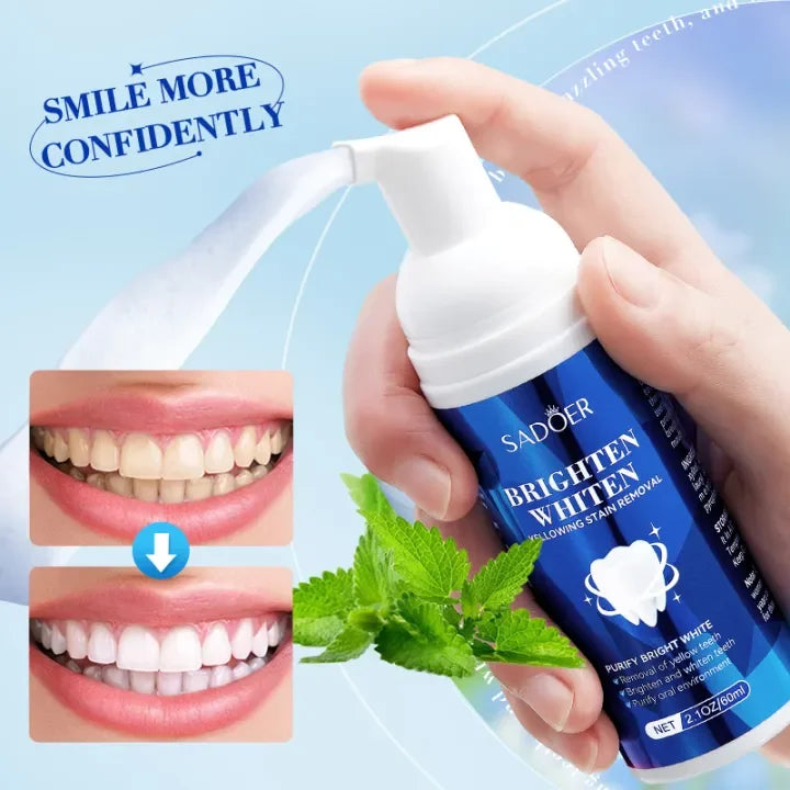 SADOER Brighten Whiten Tooth Cleaning Mousse - 60ml - Buy Online in Pakistan at Cosmia.pk
