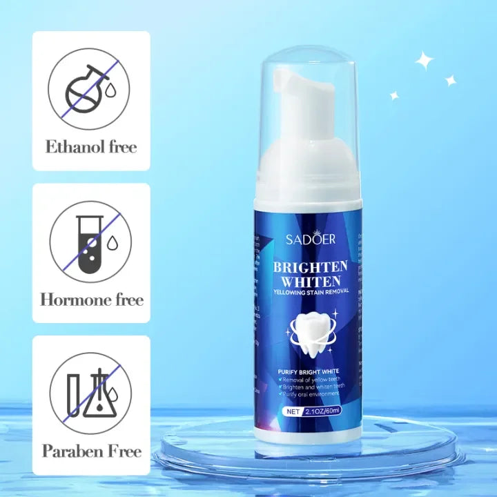 SADOER Brighten Whiten Tooth Cleaning Mousse - 60ml - Buy Online in Pakistan at Cosmia.pk