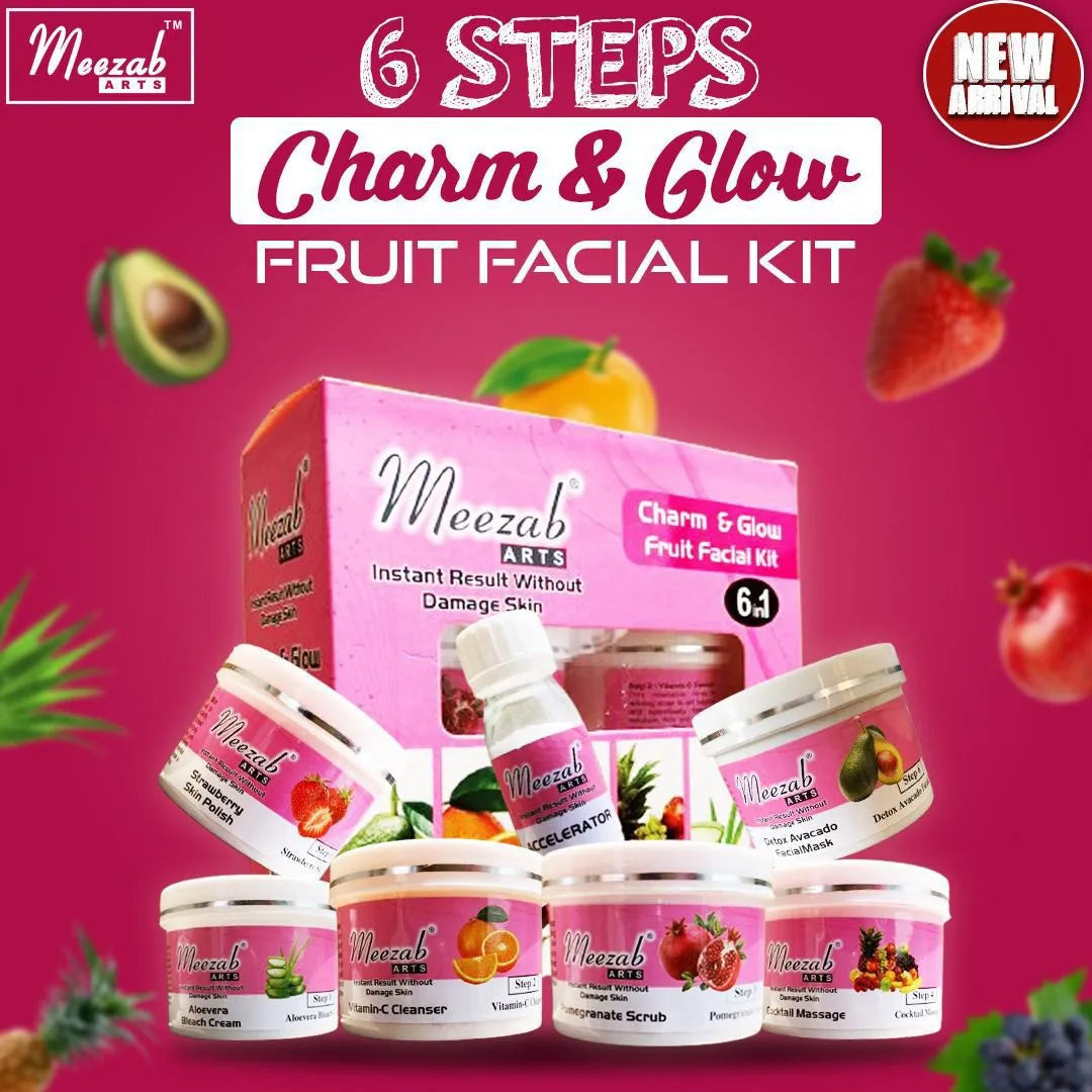 Meezab Arts Fruit Facial Kit (6 Steps) - Buy Online in Pakistan at Cosmia.pk