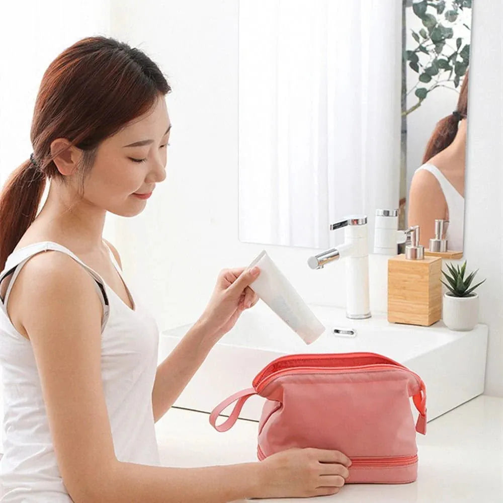 Multipurpose Double Layer Ultimate Makeup Cosmetic Bag - Buy Online in Pakistan at Cosmia.pk