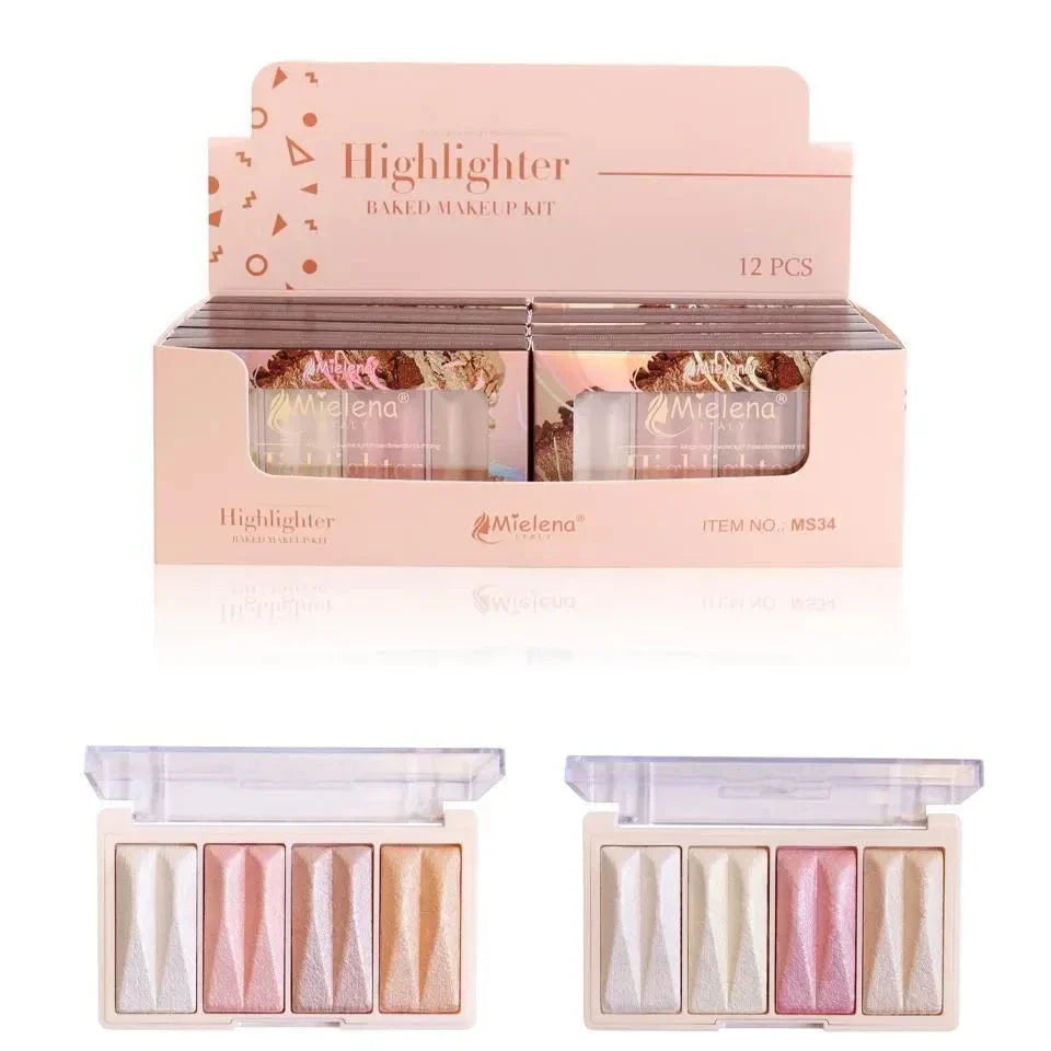 Mielena 4 in 1 Highlighter Palette - Buy Online in Pakistan at Cosmia.pk