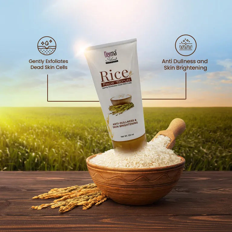 Derma Shine Rice Face Scrub - 120ml - Buy Online in Pakistan at Cosmia.pk