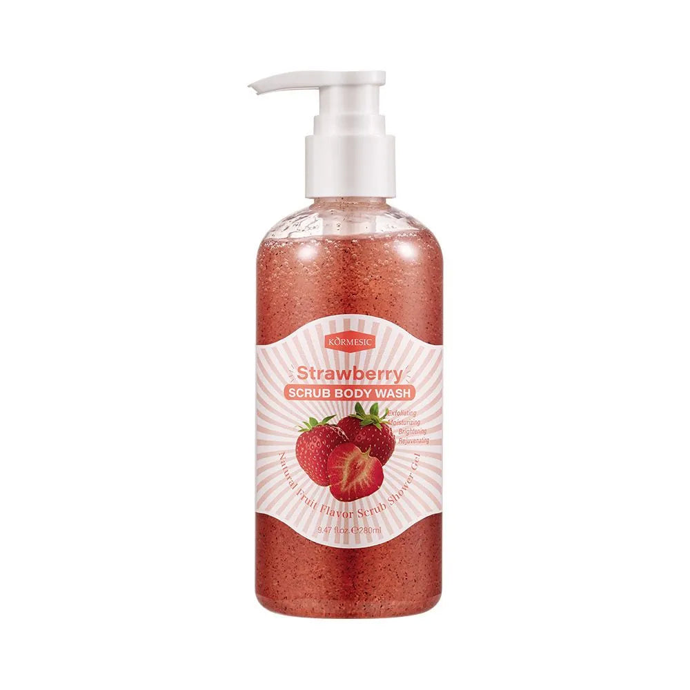 KORMESIC exfoliating whitening Strawberry body scrub & shower gel 280ml - Buy Online in Pakistan at Cosmia.pk