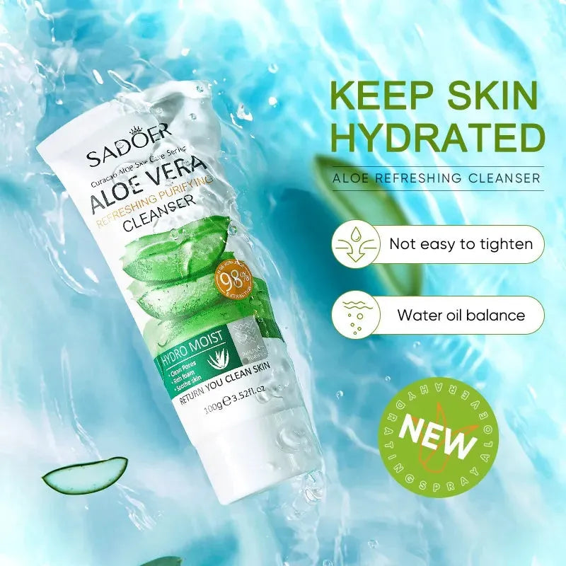 Sadoer Aloe Vera Refreshing Moisturizing Facial Cleanser 100g - Buy Online in Pakistan at Cosmia.pk