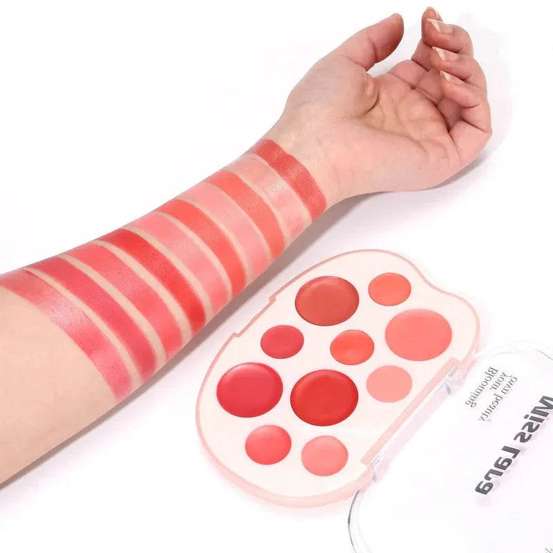 Miss Lara Aesthetic Lip & Cheek Cream - 10 Colors Palette - Buy Online in Pakistan at Cosmia.pk