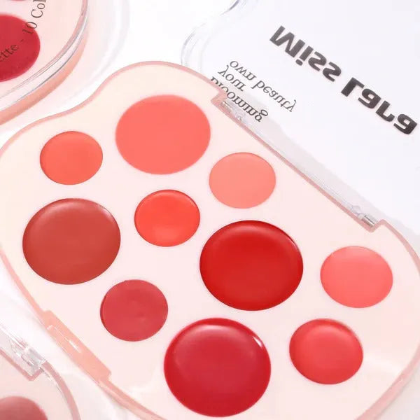 Miss Lara Aesthetic Lip & Cheek Cream - 10 Colors Palette - Buy Online in Pakistan at Cosmia.pk