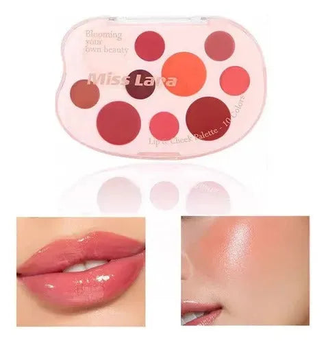 Miss Lara Aesthetic Lip & Cheek Cream - 10 Colors Palette - Buy Online in Pakistan at Cosmia.pk