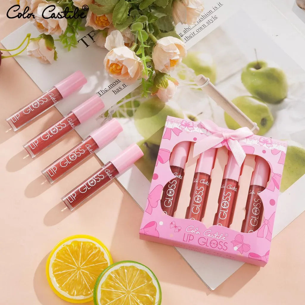 Color Castle 4‑Piece Matte Lip Gloss Set (24‑Hour Long-lasting Kit) - Buy Online in Pakistan at Cosmia.pk