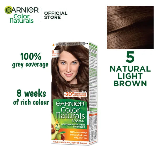 Garnier - Color Naturals Hair Colors - 5 Natural Light Brown - Buy Online in Pakistan at Cosmia.pk