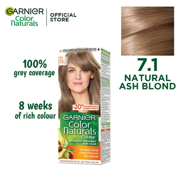 Garnier - Color Naturals Hair Colors - 7.1 Natural Ash Blonde - Buy Online in Pakistan at Cosmia.pk