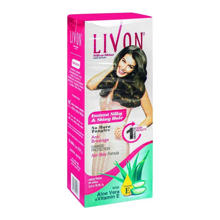 Livon Aloe Vera & Vitamin E Instant Silky & Shiny Hair Serum - 100ml - Buy Online in Pakistan at Cosmia.pk