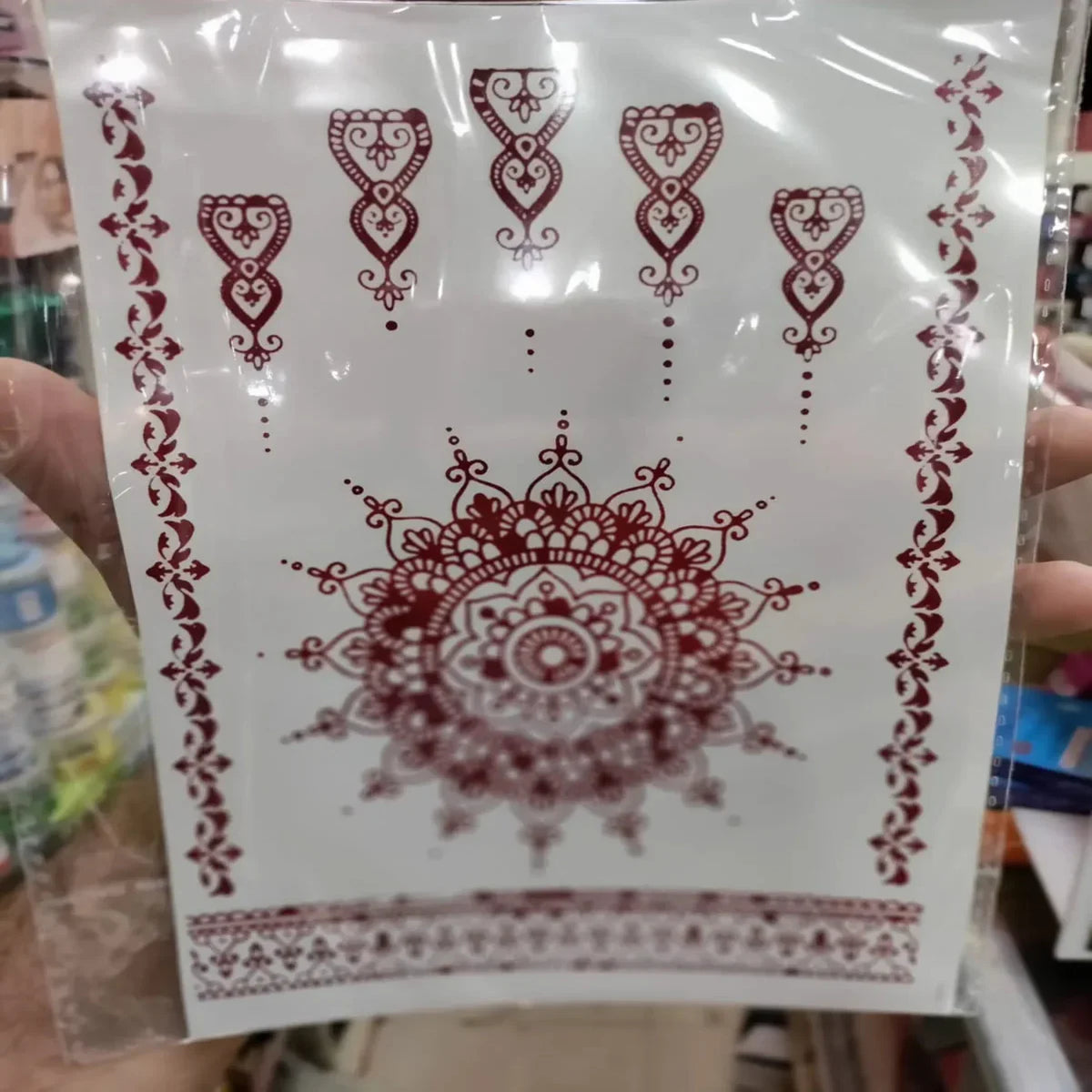 Waterproof Mehndi Tattoo Stickers – Red Henna Designs - Buy Online in Pakistan at Cosmia.pk