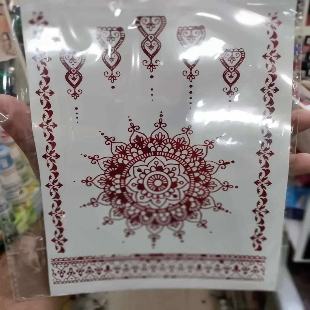 Waterproof Mehndi Tattoo Stickers – Red Henna Designs - Buy Online in Pakistan at Cosmia.pk