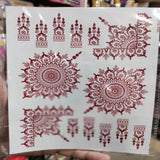 Waterproof Mehndi Tattoo Stickers – Red Henna Designs - Buy Online in Pakistan at Cosmia.pk