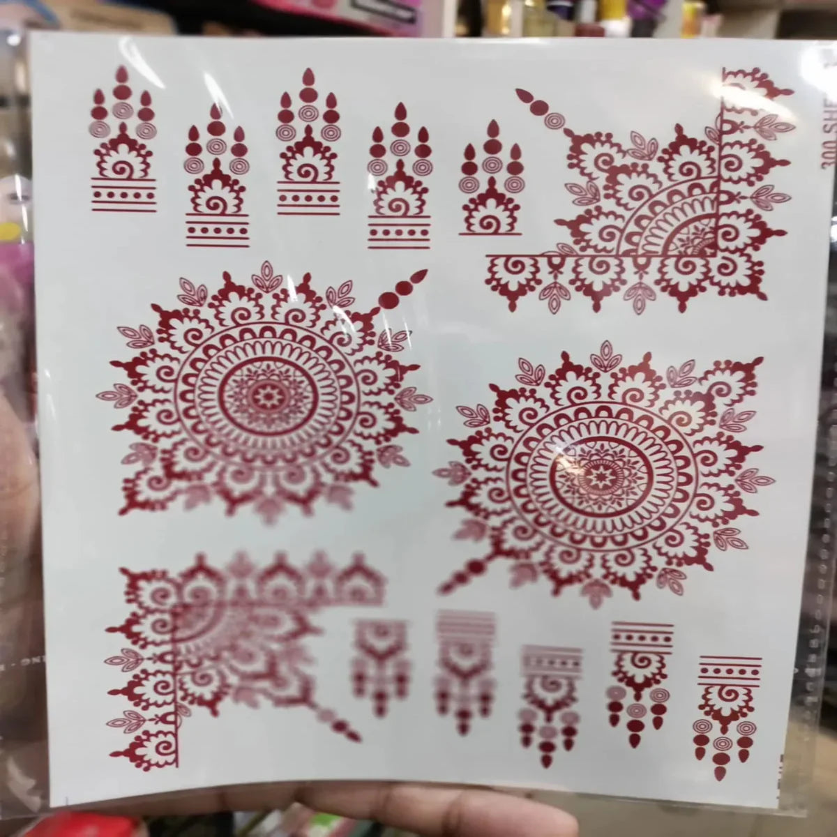 Waterproof Mehndi Tattoo Stickers – Red Henna Designs - Buy Online in Pakistan at Cosmia.pk