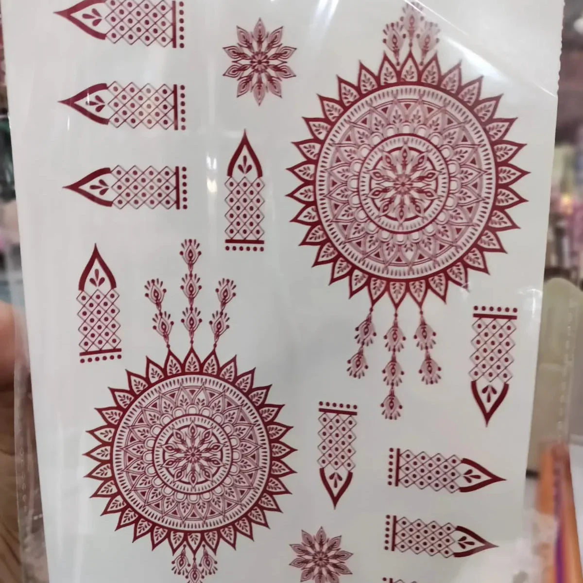 Waterproof Mehndi Tattoo Stickers – Red Henna Designs - Buy Online in Pakistan at Cosmia.pk