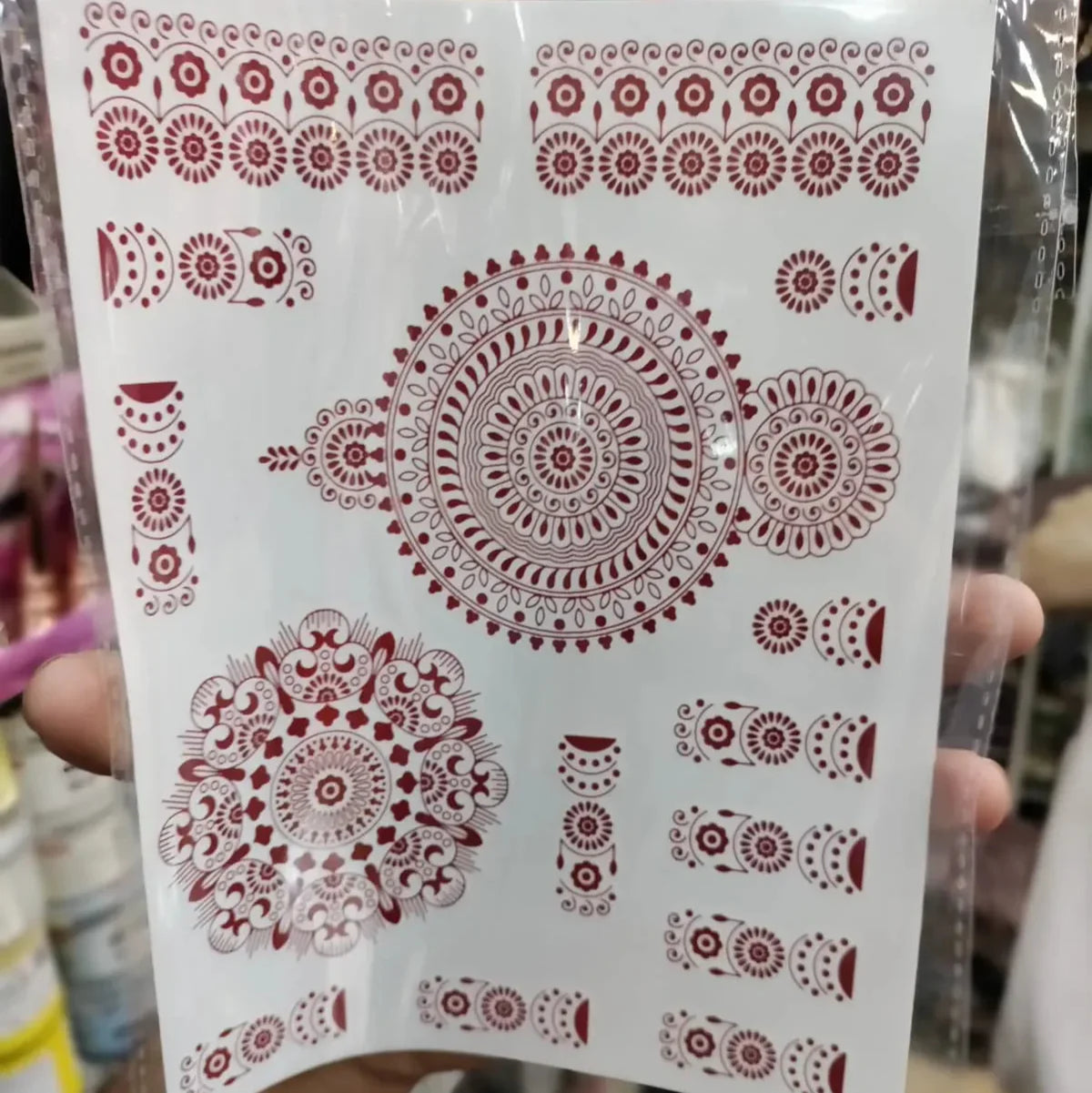 Waterproof Mehndi Tattoo Stickers – Red Henna Designs - Buy Online in Pakistan at Cosmia.pk