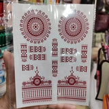 Waterproof Mehndi Tattoo Stickers – Red Henna Designs - Buy Online in Pakistan at Cosmia.pk