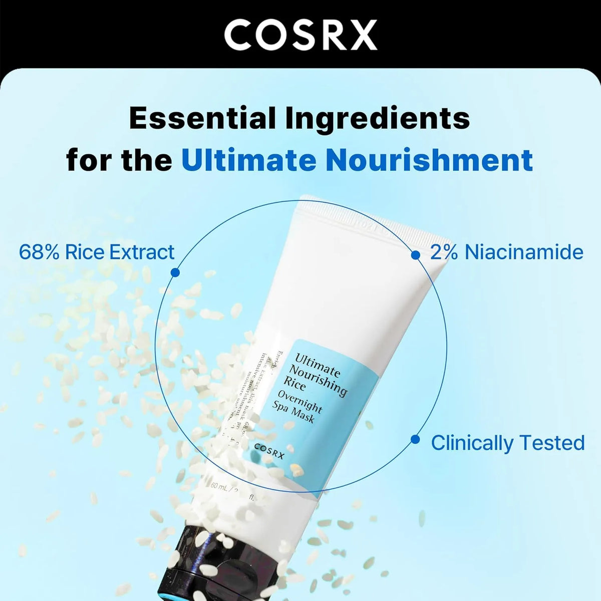 Cosrx - Ultimate Nourishing Rice Overnight Spa Mask - 600ml - Buy Online in Pakistan at Cosmia.pk