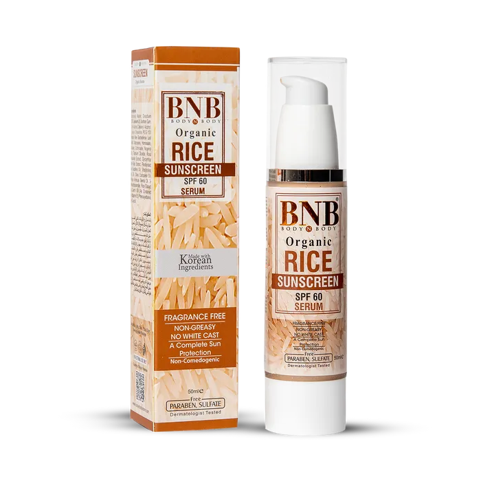 BNB Rice Extract Sunscreen SPF60 - 50ml - Buy Online in Pakistan at Cosmia.pk
