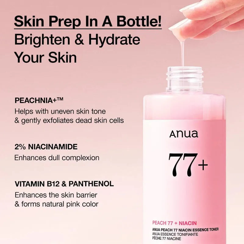 Anua Peach 77 Niacin Essence Toner - 250ml (Made In Korea) - Buy Online in Pakistan at Cosmia.pk