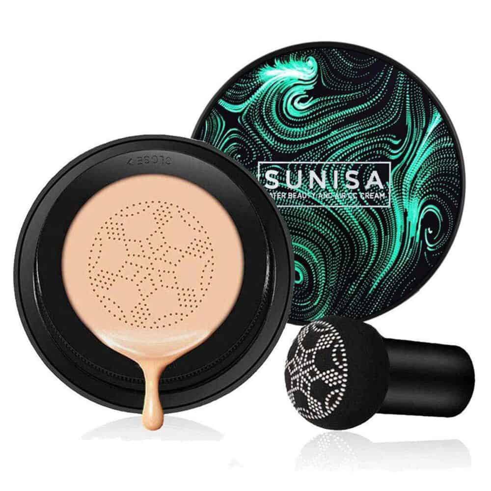 Sunisa water beauty air CC cream compact with mushroom sponge