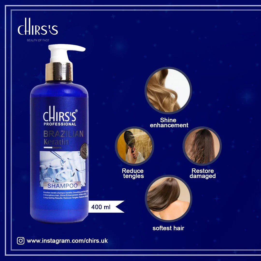 Chirs's Professional Brazelian Keratin Shampoo - 400ml - Buy Online in Pakistan at Cosmia.pk