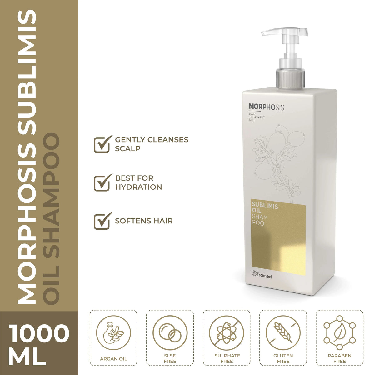 Framesi - Sublimis Oil Shampoo 1000 ml - Buy Online in Pakistan at Cosmia.pk