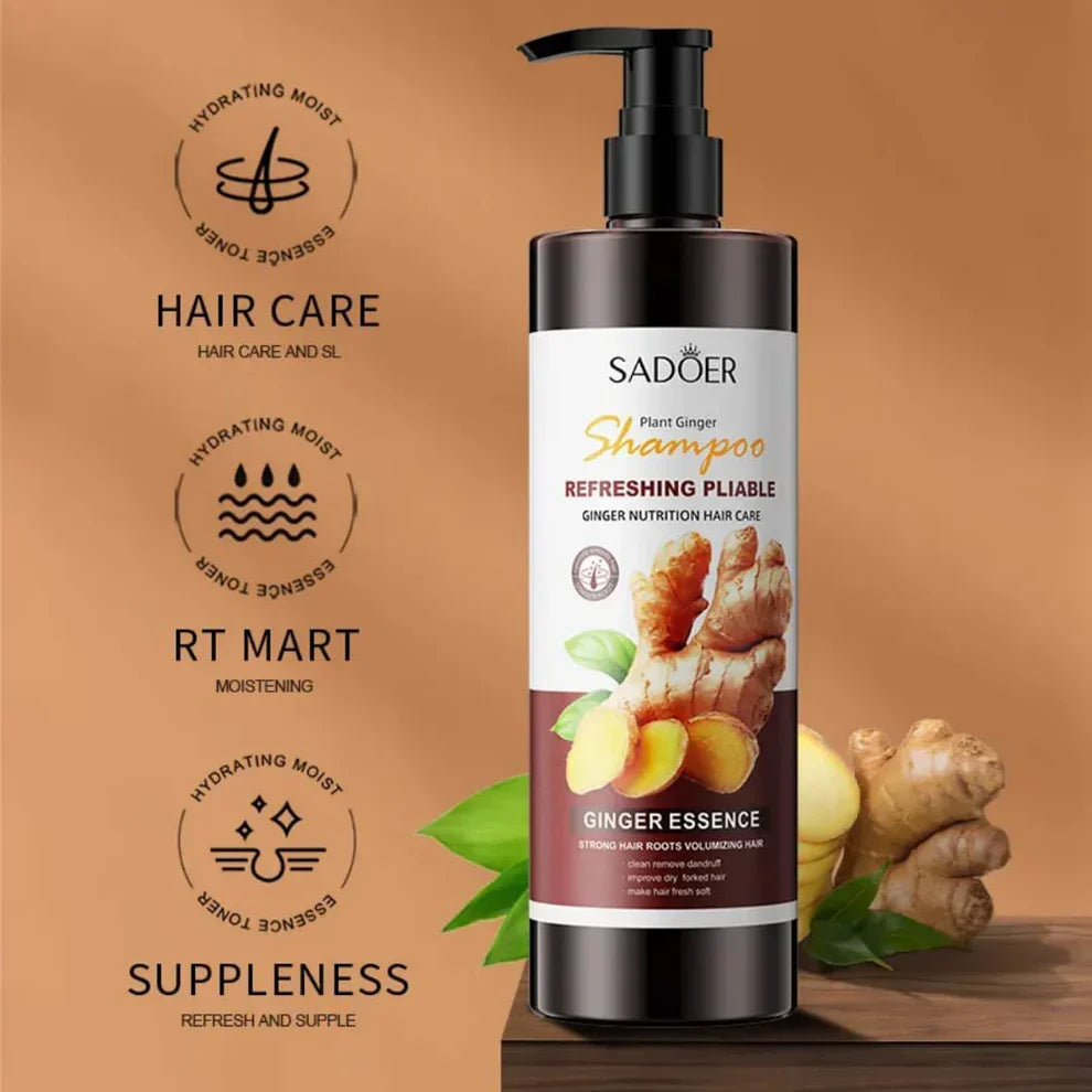 Sadoer Plant Ginger Refreshing Pliable Shampoo - 500ml - Buy Online in Pakistan at Cosmia.pk