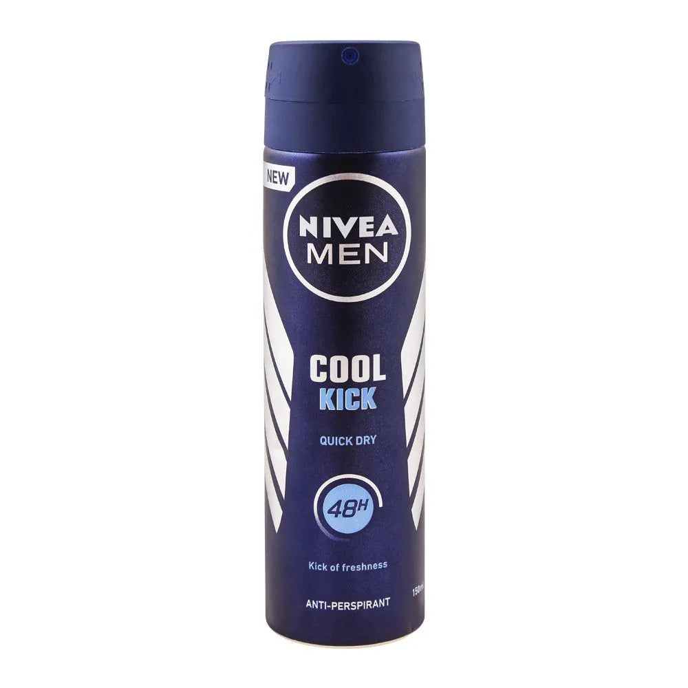 Nivea Men 48H Cool Kick Quick Dry Deodorant Spray - 150ml - Buy Online in Pakistan at Cosmia.pk