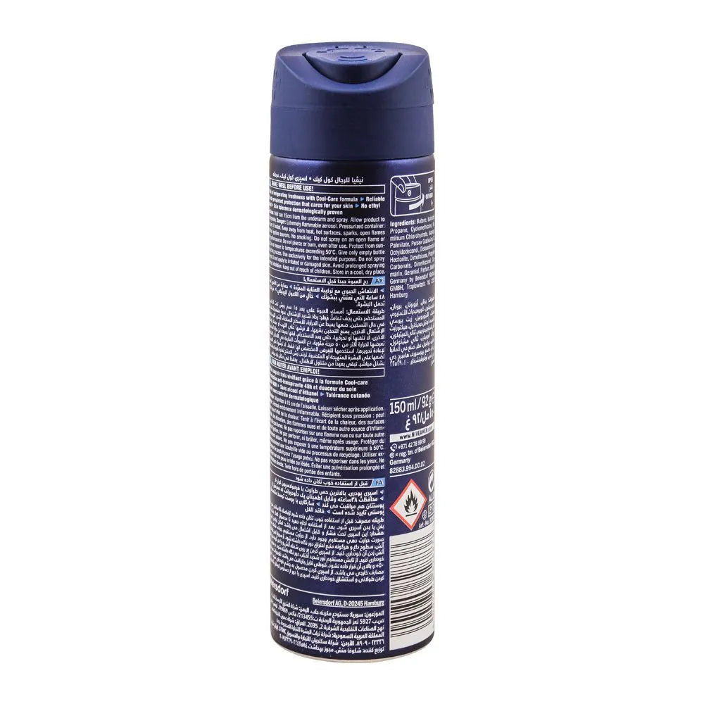 Nivea Men 48H Cool Kick Quick Dry Deodorant Spray - 150ml - Buy Online in Pakistan at Cosmia.pk