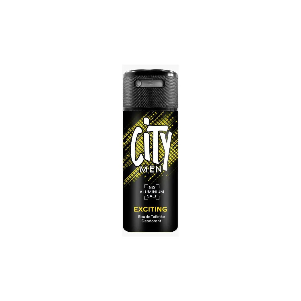City Men Deodorant Spray For Men Exciting - 150ml - Buy Online in Pakistan at Cosmia.pk